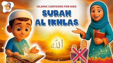 تعلم سورة الإخلاص | كرتون إسلامي للأطفال | تعلم القرآن الكريم للأطفال