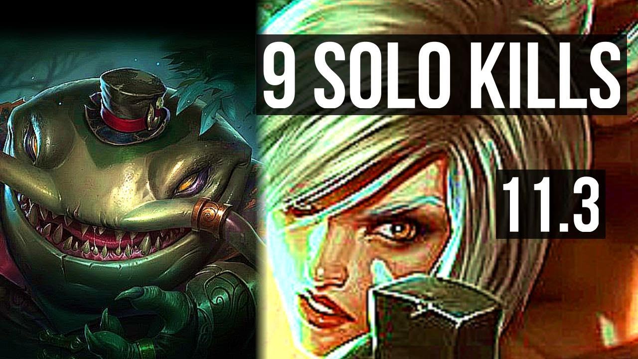 TAHM KENCH vs RIVEN (TOP) | 12/0/6, 9 solo kills, 1.9M mastery