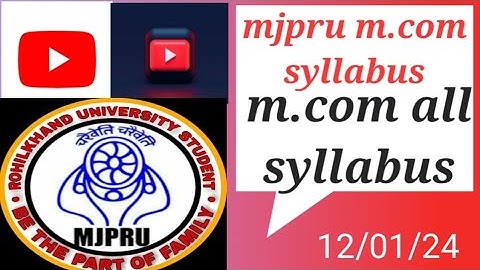 MJPRU||Syllabus of m.com 1st,2nd 3rd,4th sem||m.com syllabus