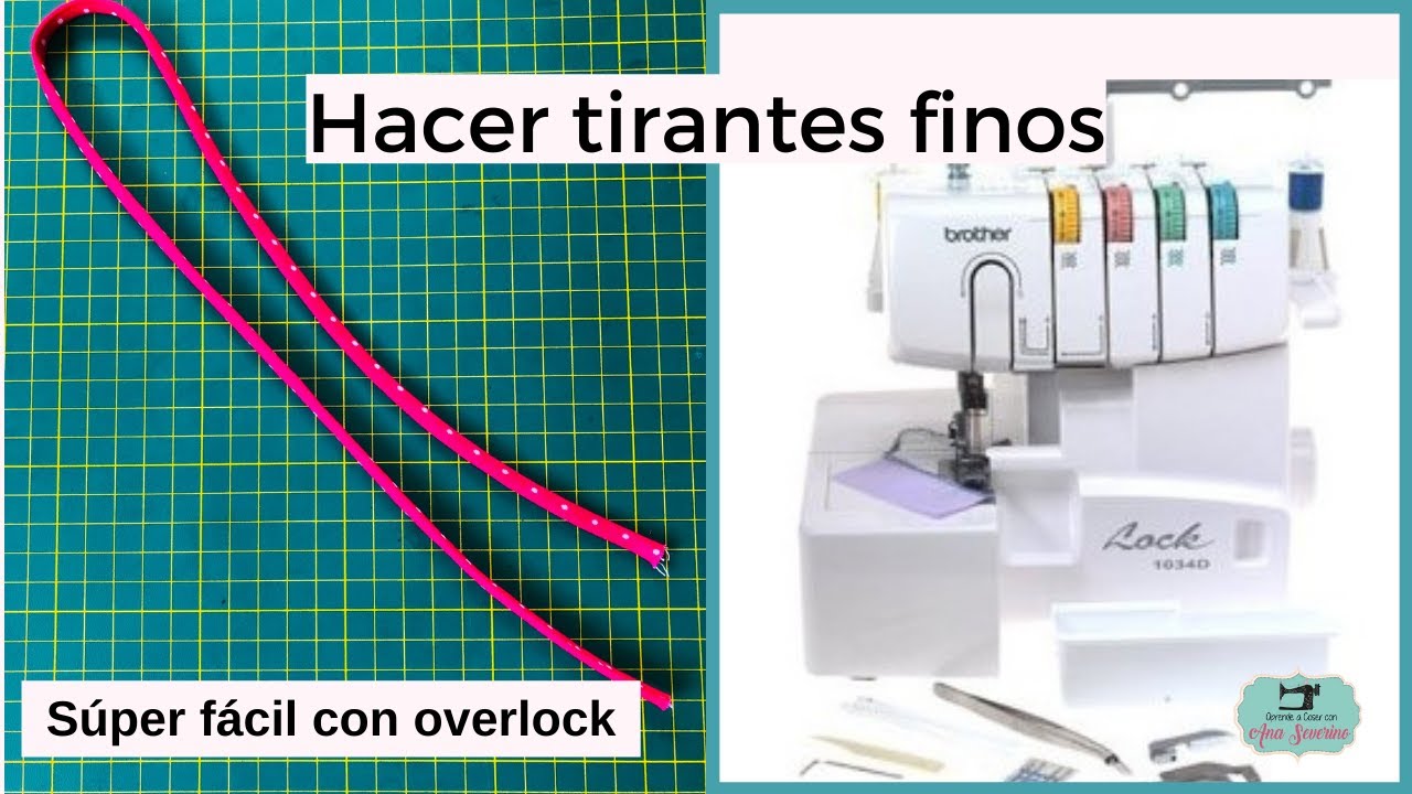 La manera PERFECTA de hacer tirantes finos con OVERLOCK