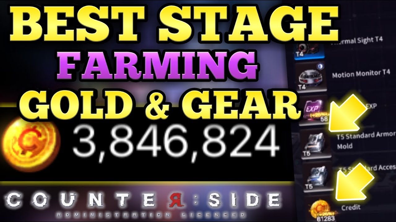 [COUNTER: SIDE] BEST GOLD & GEAR STAGE TO FARM, GET MILLIONS OF GOLD AND THE BEST GEAR