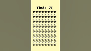 find the odd number 👉🏻 71 #iqtest #puzzle #education #shorts #shortsviral