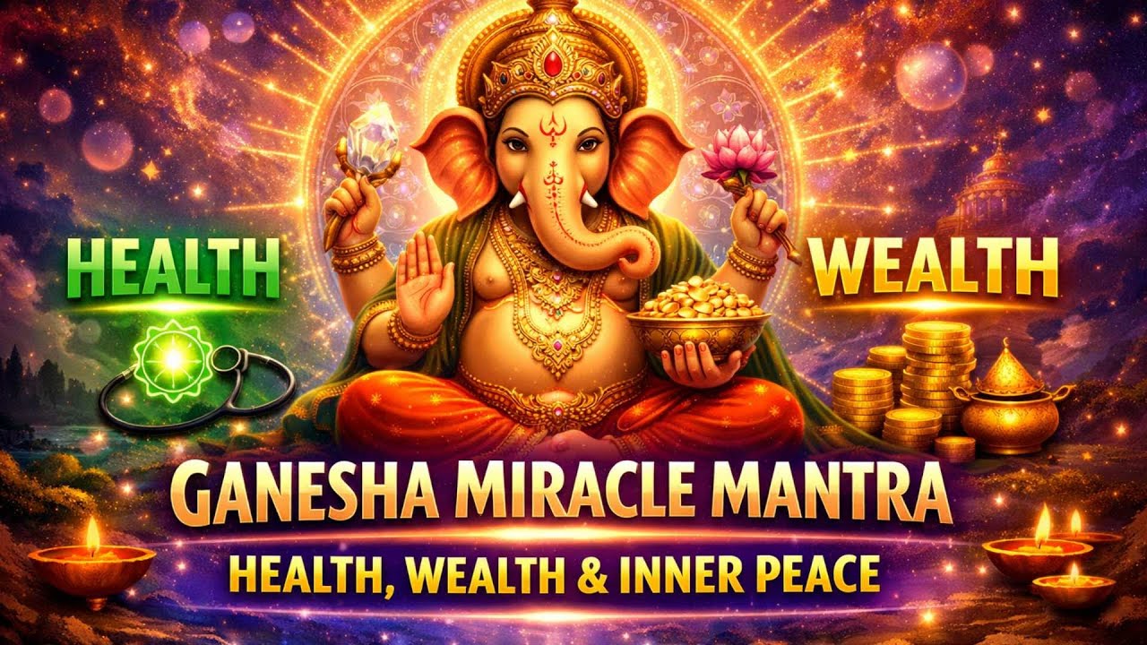 Powerful Ganesh Mantra Meditation | Ganesha Miracle Mantra for Health, Wealth & Inner Peace