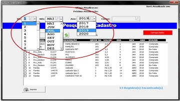 #Criar pesquisa em Listbox com Filtros simultâneos Dia Mês Ano