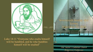 Seventeenth Sunday after Trinity, September 22, 2024