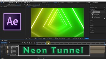 How to Create Neon Tunnel Loop Motion Graphic in After Effects Using Saber