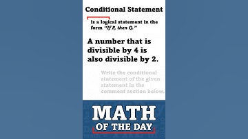 Conditional Statement [Math of the Day] #mathoftheday