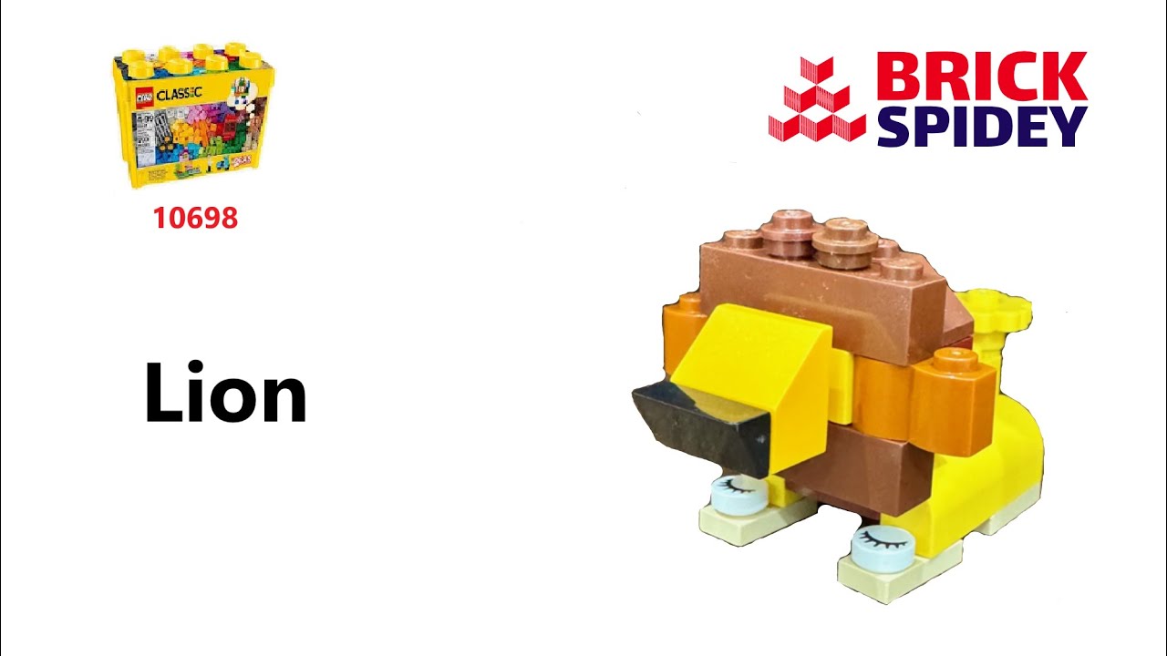 Lego 10698 How to make a Lion 사자 using Lego Classic 10698 - YouTube