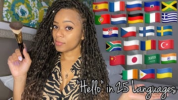 👋🏽 ASMR 👋🏽 "Hello" in 25 Different Languages | Face Brushing