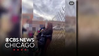 Community outraged after mother and children attacked outside school