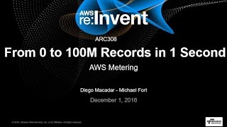 AWS re:Invent 2016: Metering Big Data at AWS: From 0 to 100 Million Records in 1 Second (ARC308)