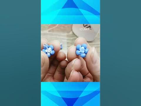 Серьги шарики из полых бусин.💙Лепка из холодного фарфора.💙 - YouTube