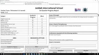 How to print class progress reports