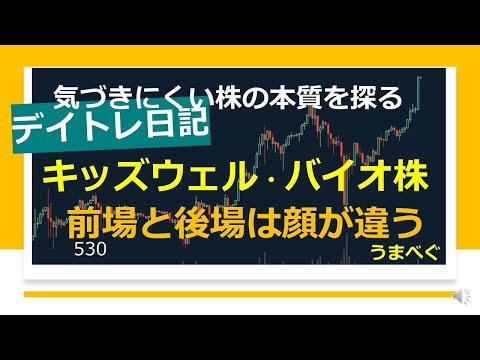 530【デイトレ日記 キッズウェル・バイオ株　前場と後場は顔が違う】20221114  #キッズウェル・バイオ #グロース #キッズウェル #株の初心者　#デイトレ  #株式投資