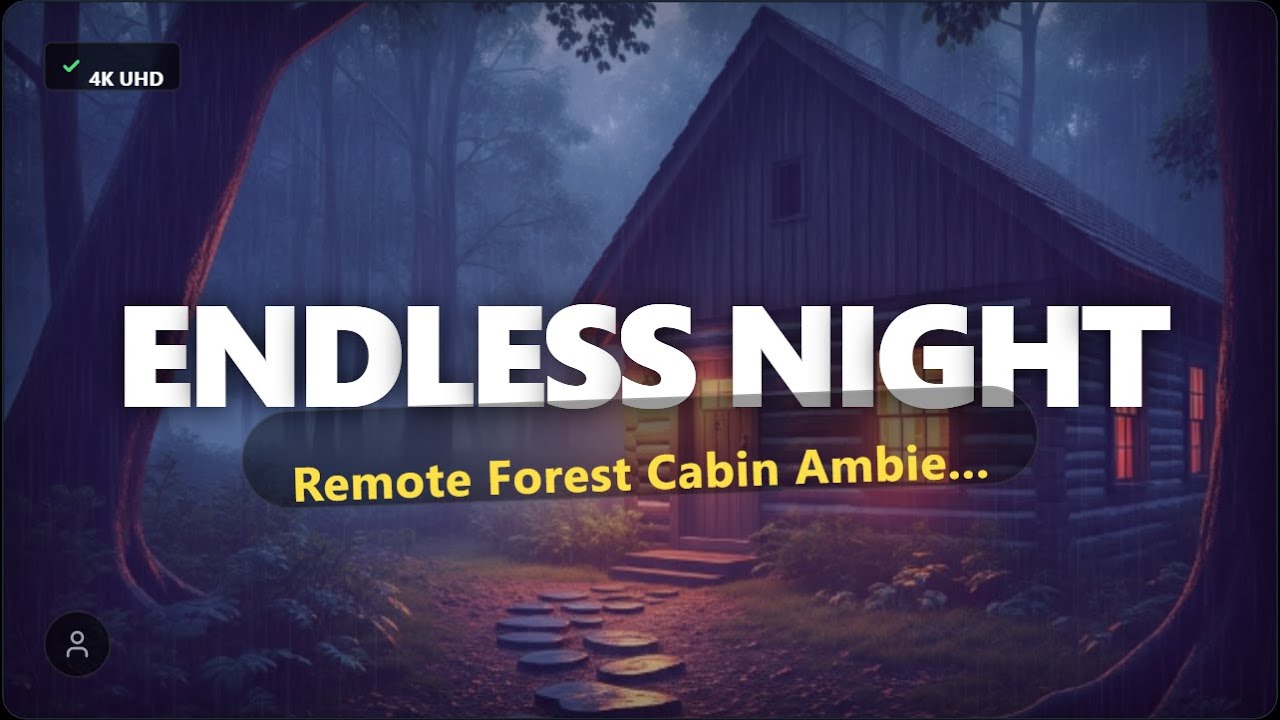 Endless Night Rain Sounds | Remote Forest Cabin Ambience