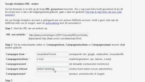 Google Analytics URL builder