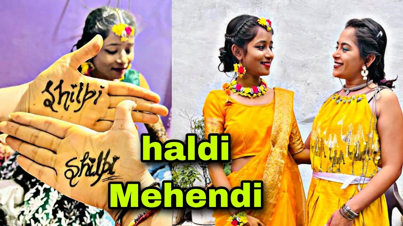 Haldi And Mehendi Sabne Bhen Ka Naam Likha Style Me newvideo Haldi And Mehendi Sabne Bhen Ka Naam Likha Style Me newvideo