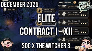 Elite Contract I-XII (Collection Lv. 6) | Sword of Convallaria X The Witcher 3: Wild Hunt Collab