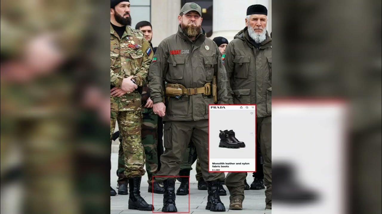кадыров берцы прада. ботинки кадырова. ботинки prada monolith. кадыров в сапогах prada. кадыров берцы прада.