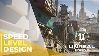 UE5 Speed Level Design - Industrial Environment #unrealengine #tutorial  #gamedev