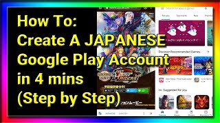 How To Create a Japanese Google Play Account - 4 mins - Step by Step screenshot 2