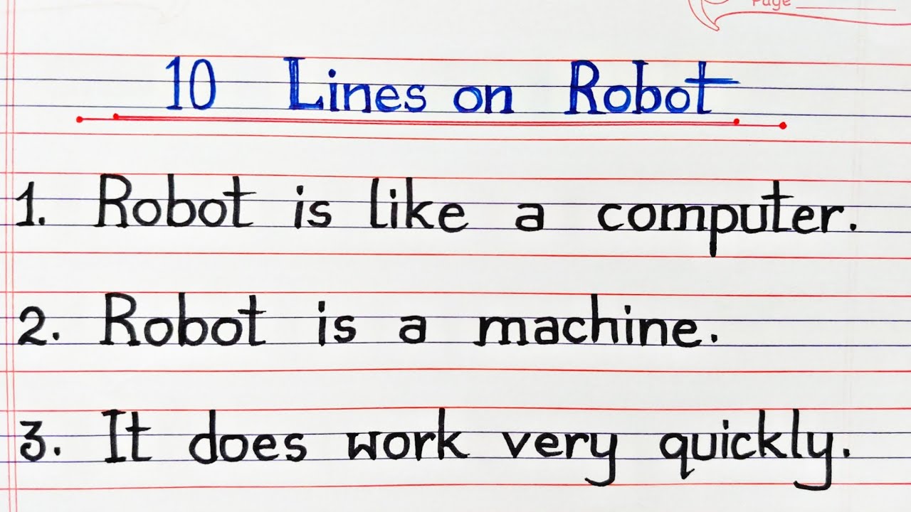 100 words essay on robots