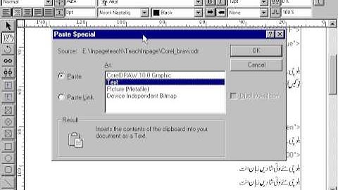 using command past special in inpage Lesson 2 6