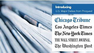 U. S. Major Dailies from Proquest