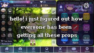 how to get better props in gacha club!