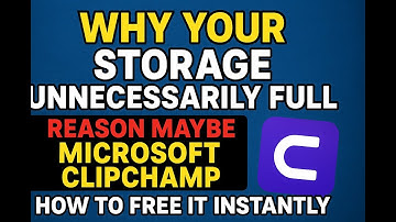HOW TO Fix Storage Full Problem Instantly | Delete Clipchamp Hidden Cache Files |