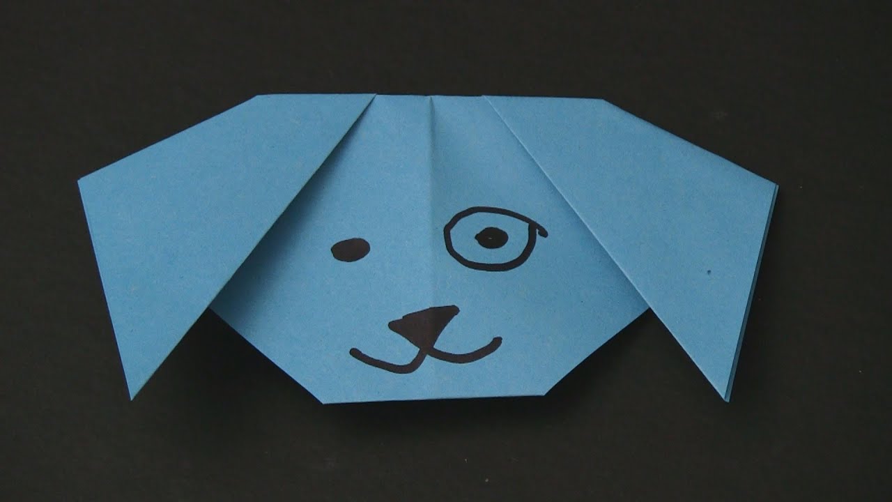 How to make a Paper Dog Easy Origami for Kids YouTube