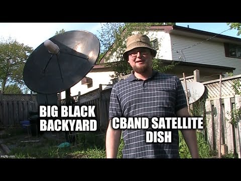 Big Black Backyard Cband Satellite Dish Youtube