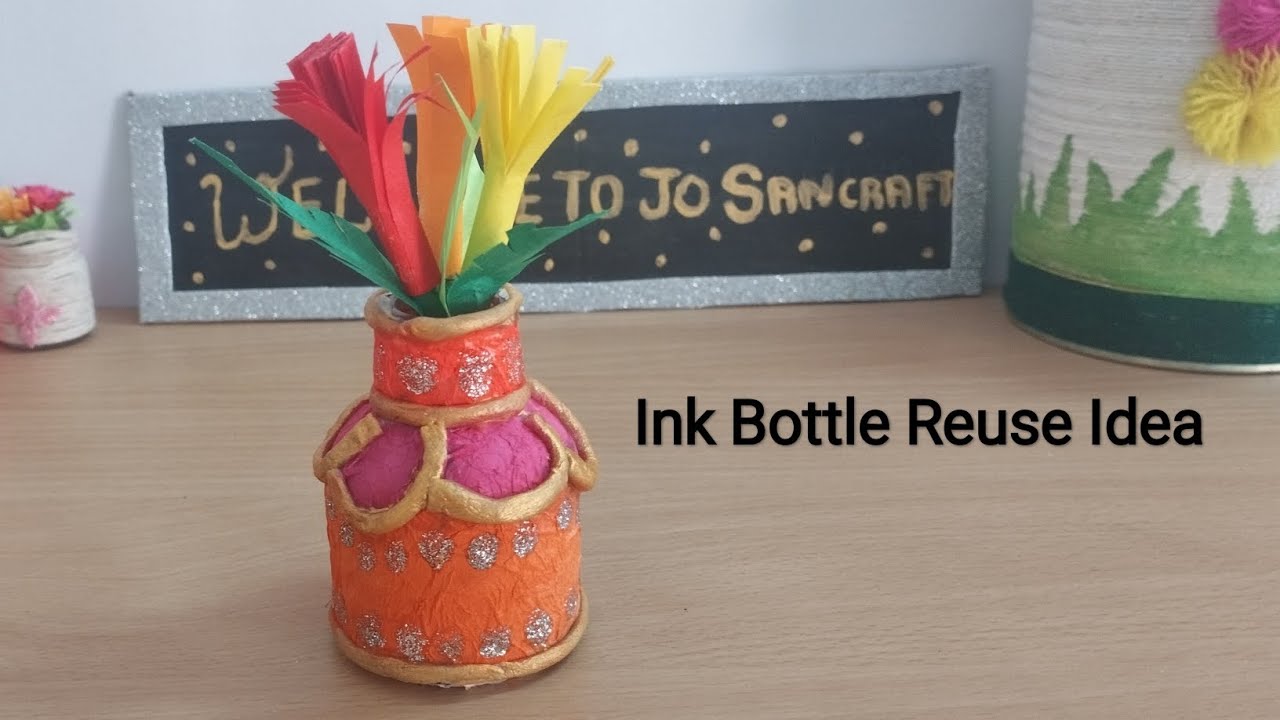 Waste Ink Bottle Craft Idea 💡in Tamil /Simple Reuse Idea. YouTube