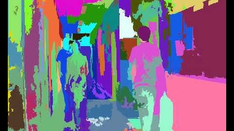 Streaming hierarchical video segmentation results on LIRIS HARL adataset.
