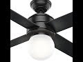 Hunter fan company 59321 hepburn ceiling fan hunter light with wall control 52 matte black