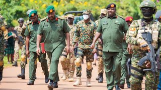 Arrival Of CDF At UPDF Headquarters During the official retirement ceremony for 222 senior officers
