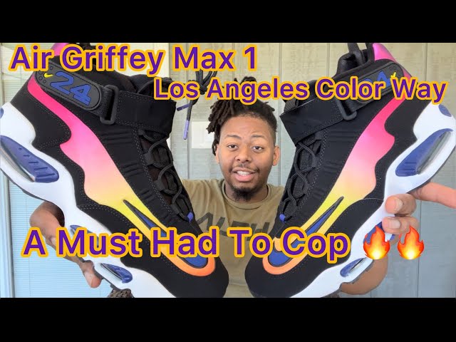 Nike Air Griffey Max 1 Los Angeles Color Way Review And UnBoxing 