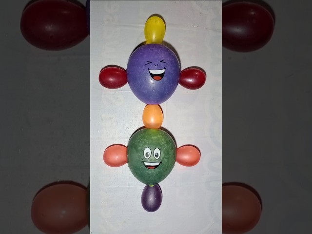 Creative Beautiful Green Purple Balloons Popping Reverse ASMR Satisfying #shorts  #balloon #asmr