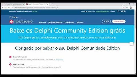 Instalação do Delphi Community Edition (Gratuito)