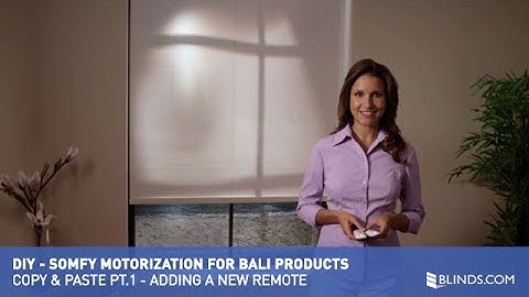 Somfy Remote Programming- Adding a New Remote using Copy & Paste- Part 1 of 2
