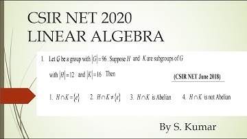 CSIR NET JUNE 2018 GROUP THEORY SOLUTION  BY S.KUMAR EPIC MATHMATICS