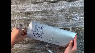 Custom Royal Scroll Wedding invitations in Silver and Blue AMSC-63
