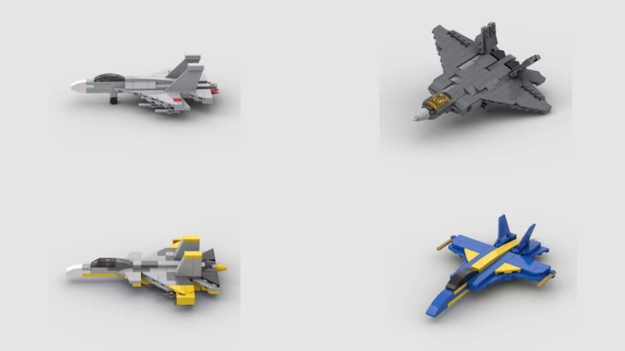 How to build different LEGO micro military planes - YouTube