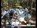 Реконструкторы, перекопавшие дороги ведущие в деревню - вместо уборки спрятали мусор глубоко в лесу
