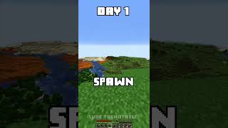 100 Days - [Minecraft Shorts] - Day 1 #minecraft #100days