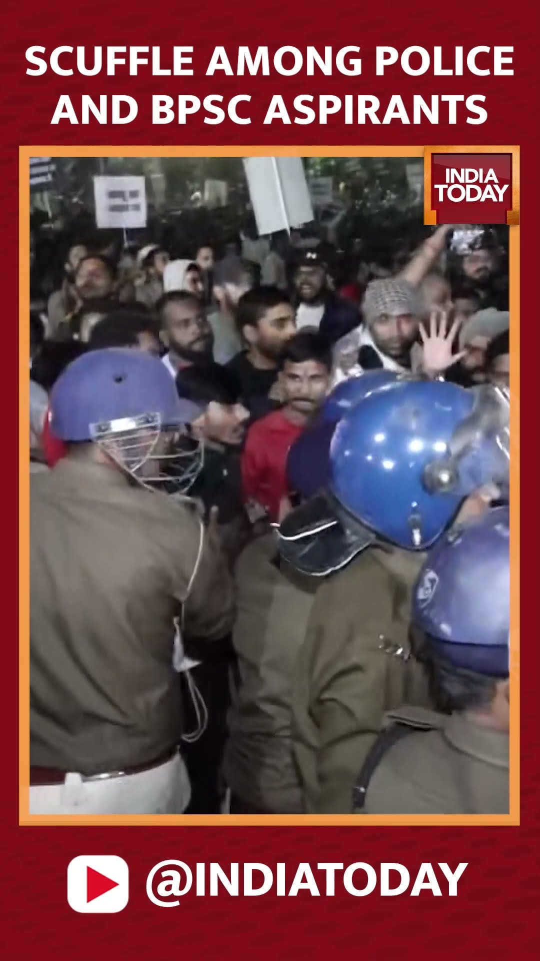 Scuffle Arose Among Police And BPSC Aspirants At Protest In Bihar #shorts #bihar