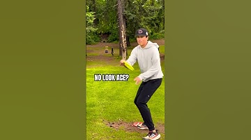 No look ace??? 🤔 #discgolf #trickshot #frisbeegolf