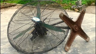 Restoration of old 220v industrial electric fans | Restore and reuse old rusty industrial fans