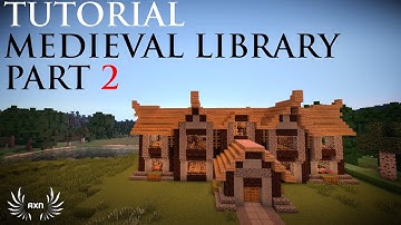 Minecraft - How to Build a Medieval Library (Part 2/4)