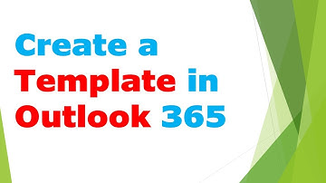 How to create a template in outlook 365